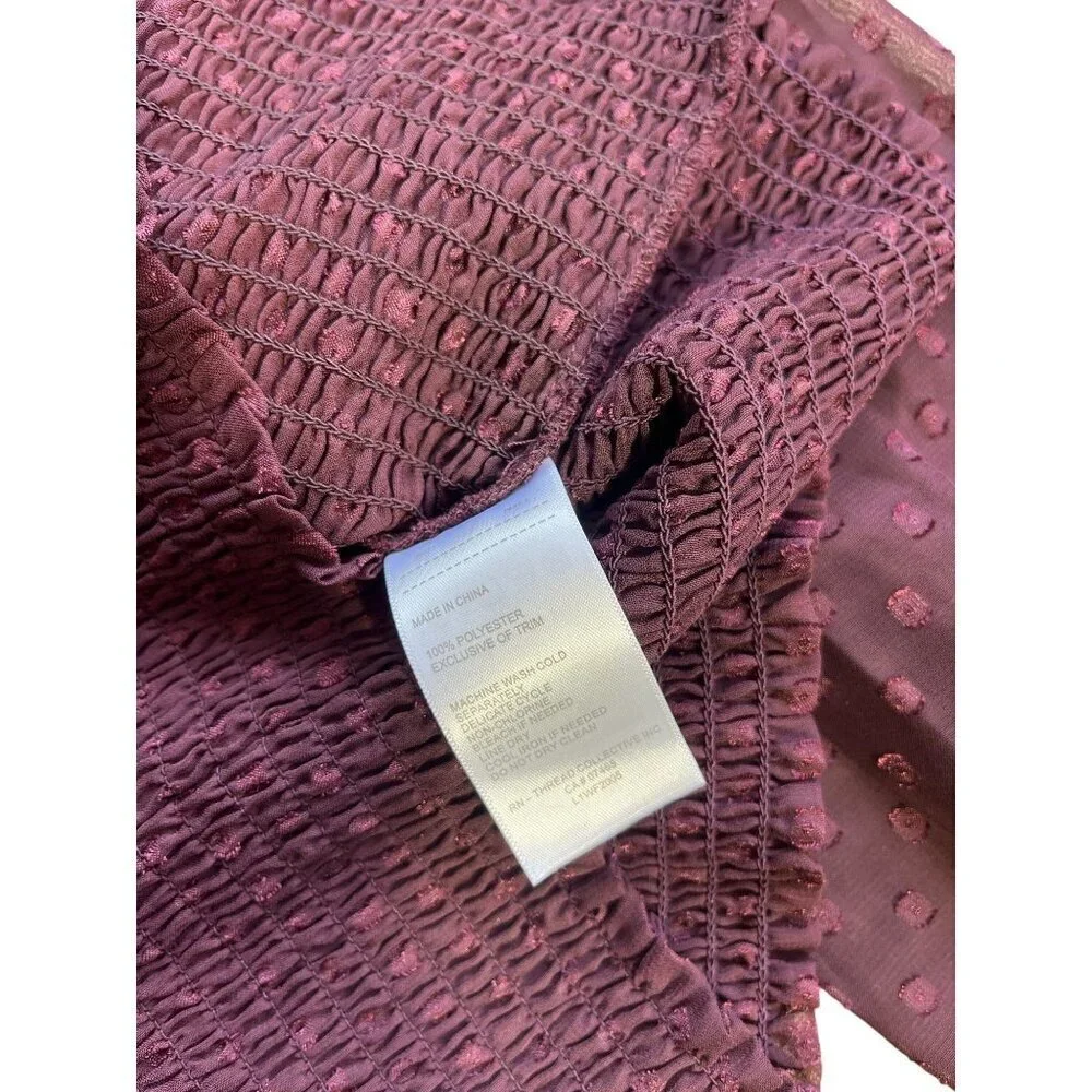 Laundry By Shelli Segal Women's Top with slightly puffed sleeves Size M - Picture 7 of 7